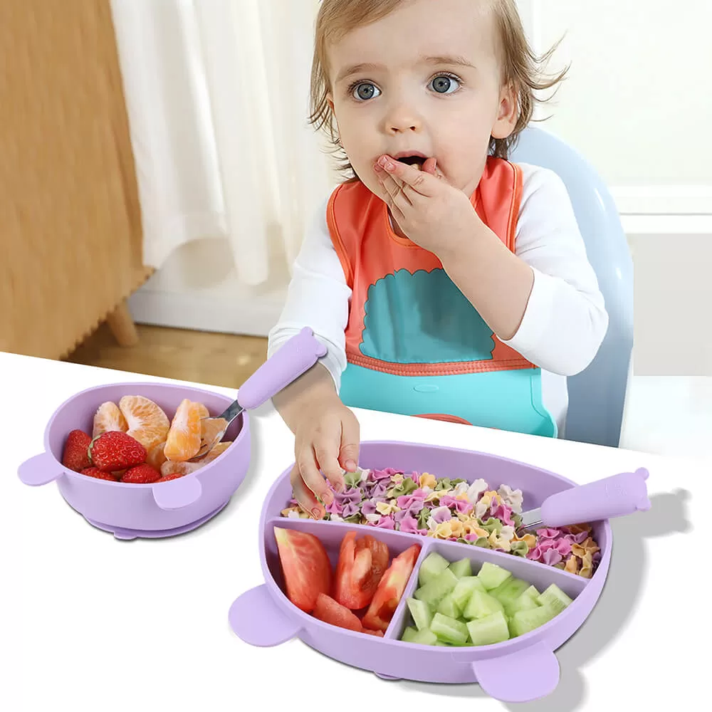 baby feeding set silicone suction bowl