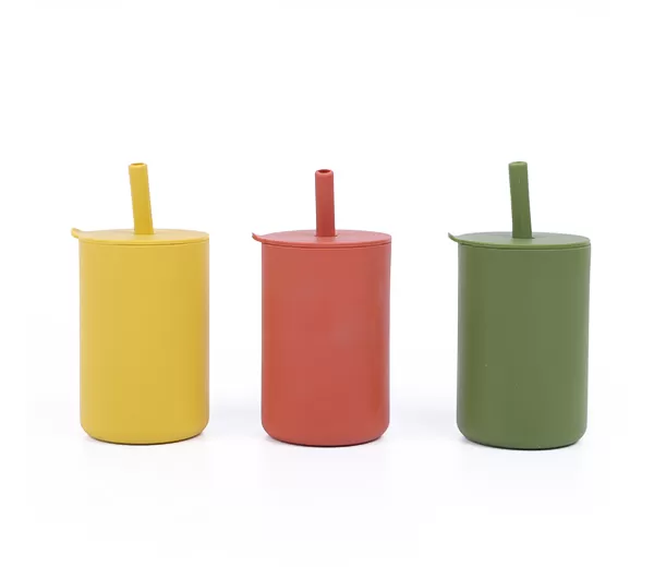 BX0029 Silicone Cup With Straw And Lid