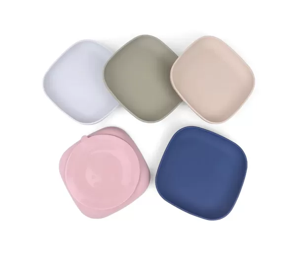 BX0124 Silicone Square Shape Plate With Suction