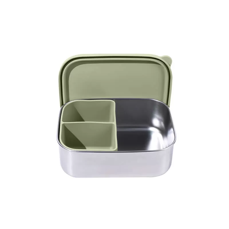BX0097 Stainless Steel Bento Box With Silicone Lid