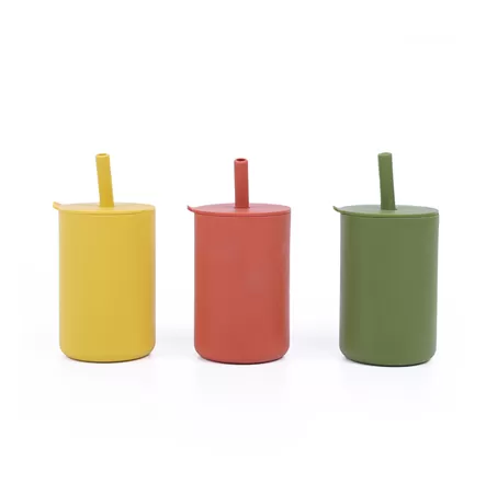 BX0029 Silicone Cup With Straw And Lid