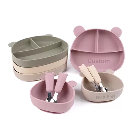 BX0047 BX0048 BX0049 Bear Baby Feeding Set
