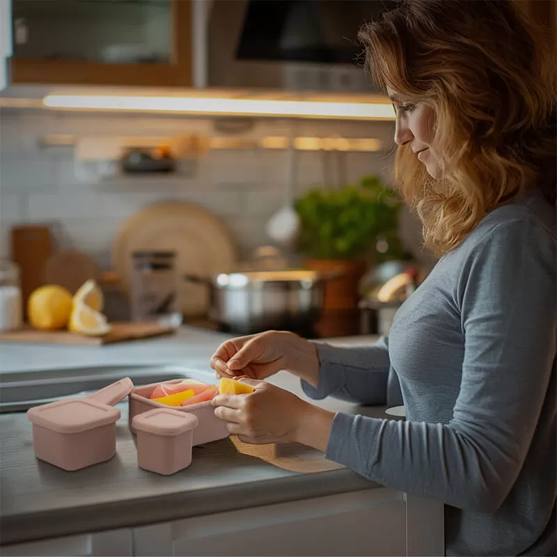 bx0057 silicone food container with lid