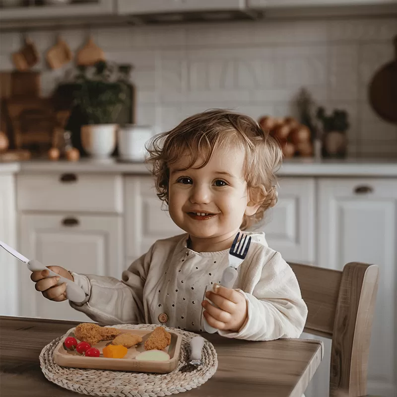 bx0065 stainless steel silicone fork spoon