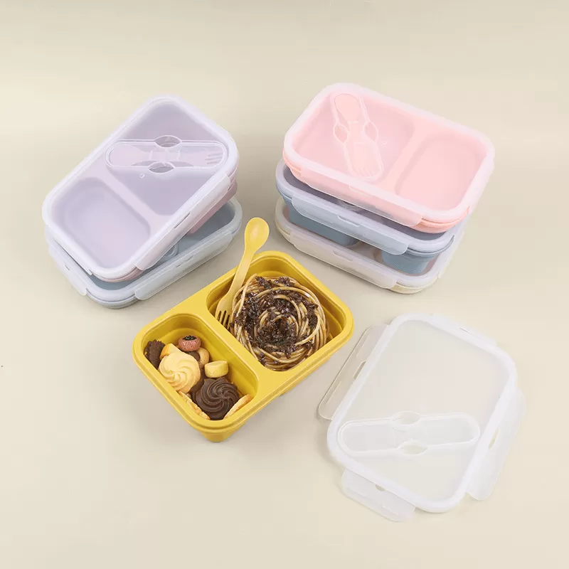 bx0068 collapsible silicone bento lunch box