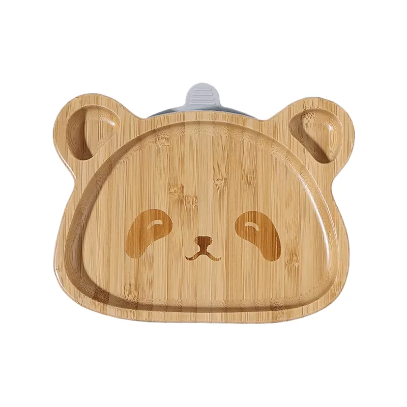 BX0084 Bamboo Plates with Silicone Suction