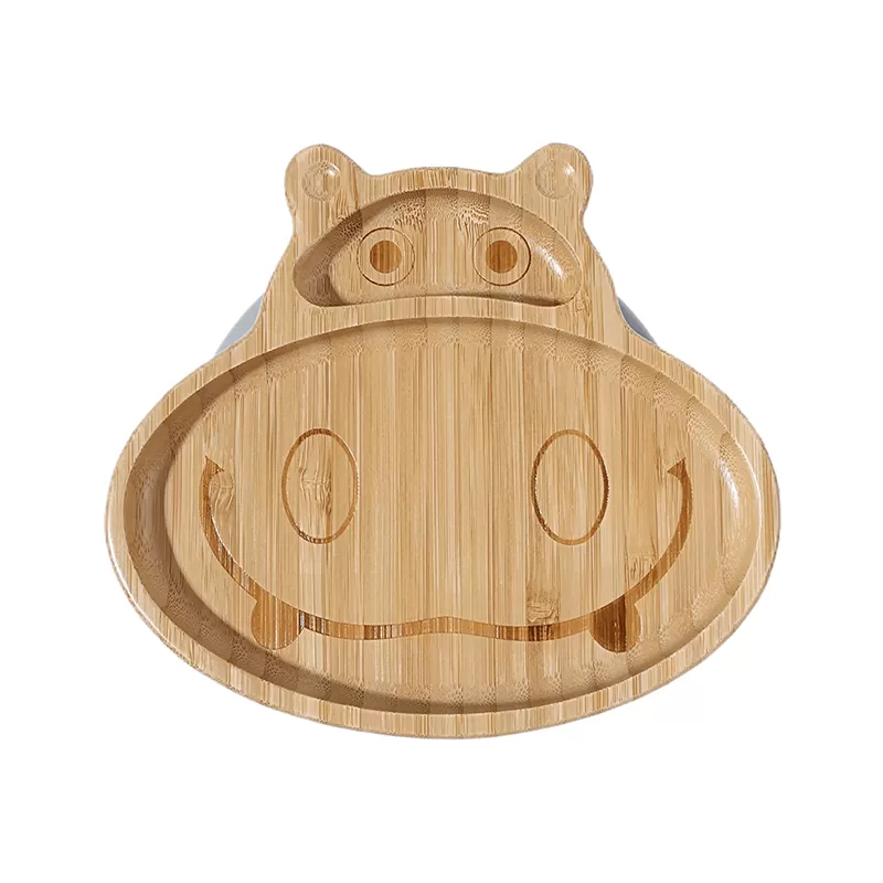 BX0084 Bamboo Plates with Silicone Suction