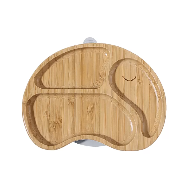 BX0084 Bamboo Plates with Silicone Suction