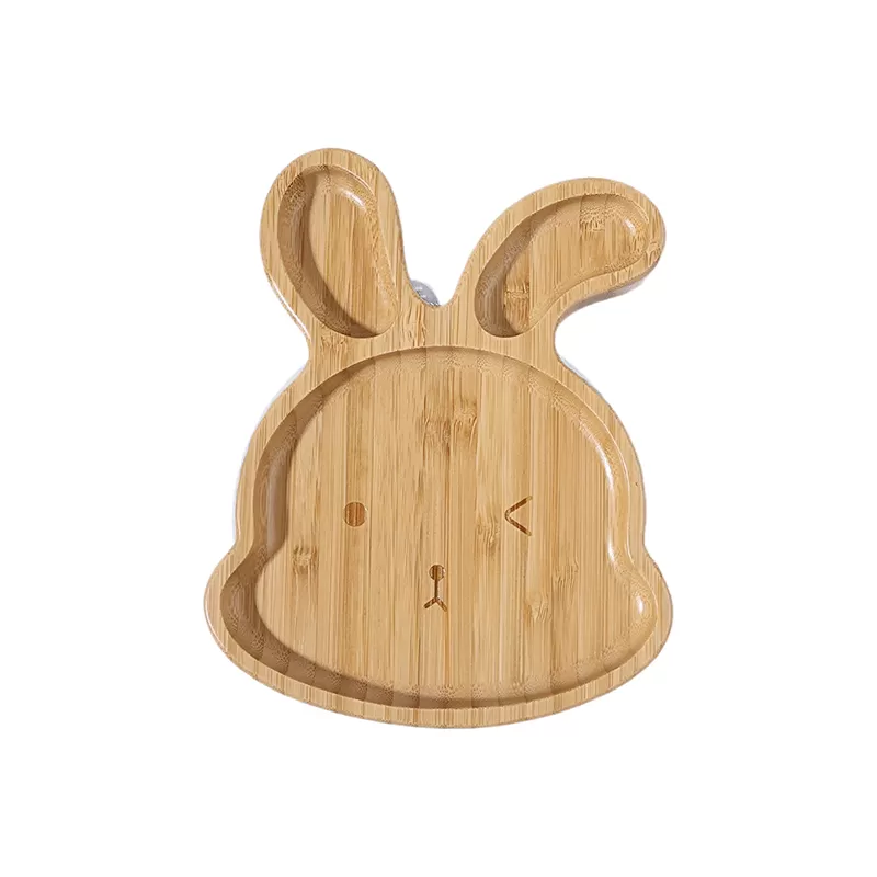 BX0084 Bamboo Plates with Silicone Suction