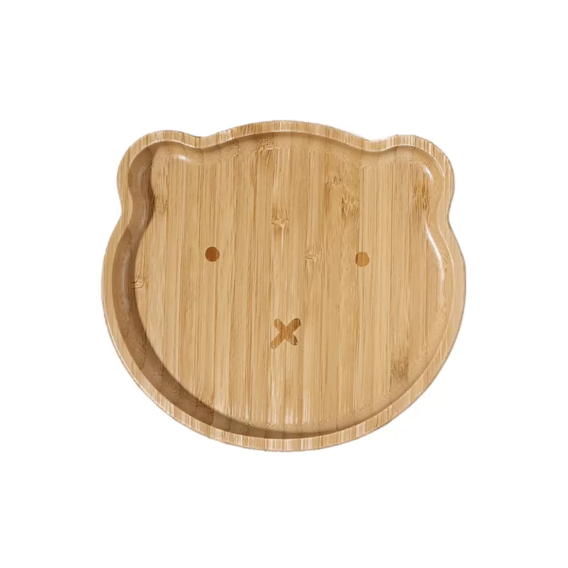 BX0084 Bamboo Plates with Silicone Suction