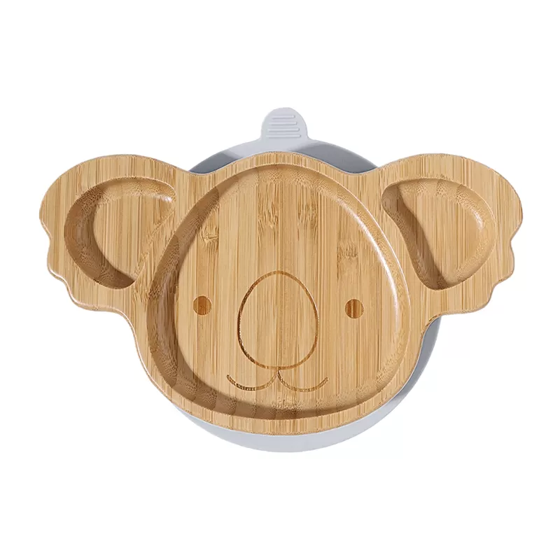 BX0084 Bamboo Plates with Silicone Suction