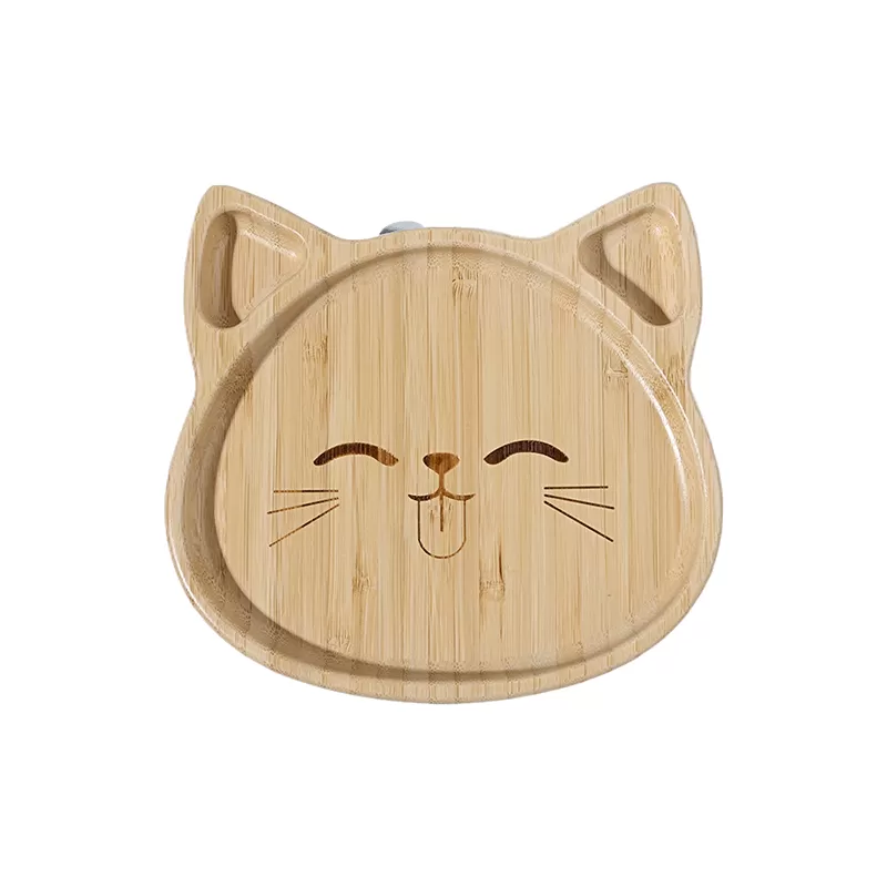 BX0084 Bamboo Plates with Silicone Suction