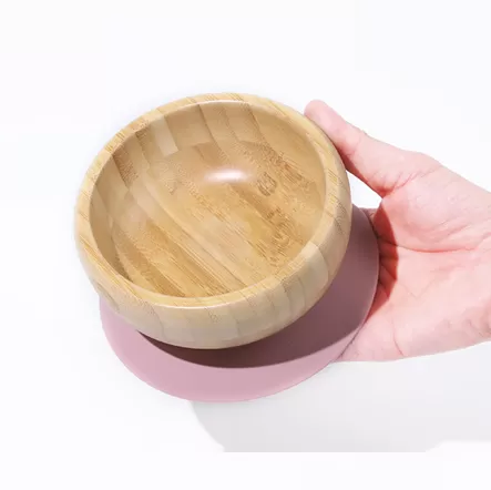 BX0085 Bamboo Bowl With Silicone Suction