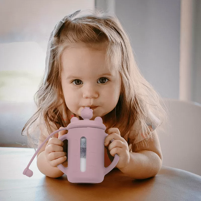 bx0095 baby learning sippy cup with straw