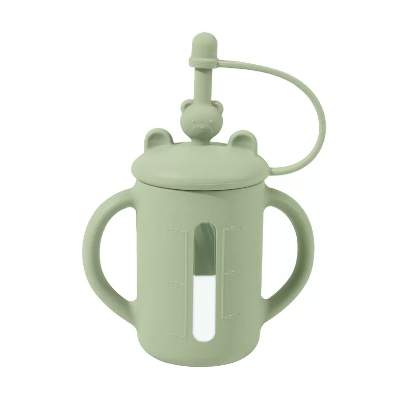 BX0095 Silicone Baby Sippy Cup With Spill Proof Straw&Lid