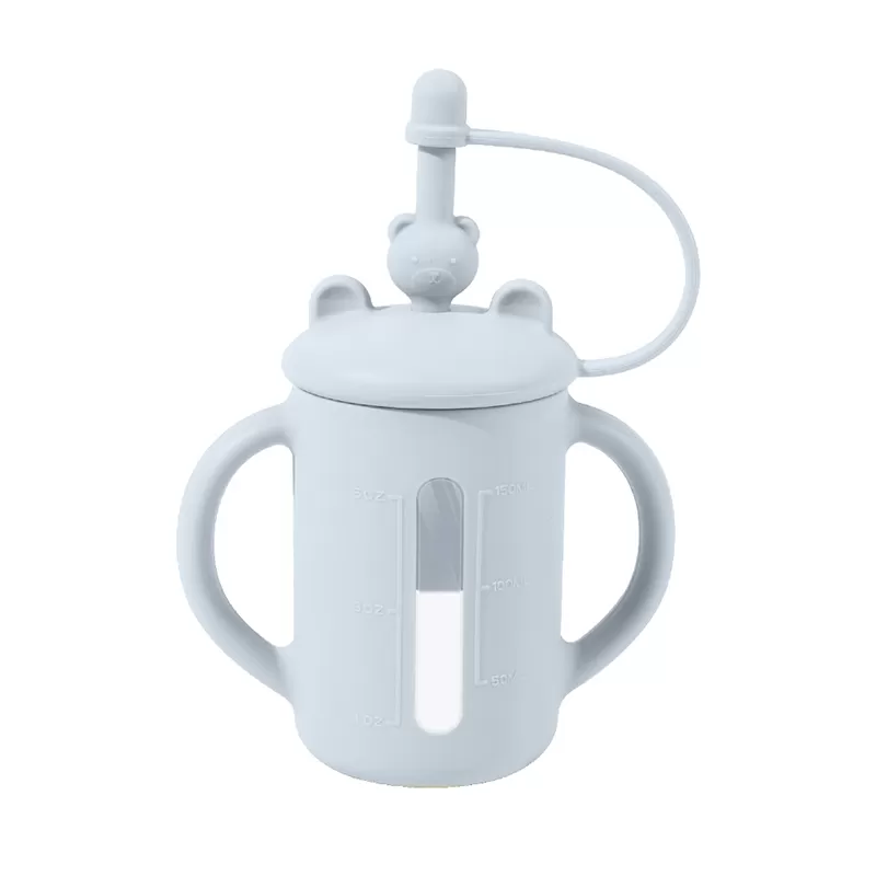 BX0095 Silicone Baby Sippy Cup With Spill Proof Straw&Lid