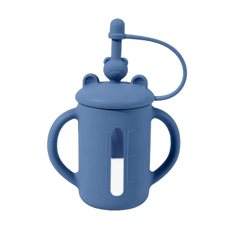 BX0095 Silicone Baby Sippy Cup With Spill Proof Straw&Lid