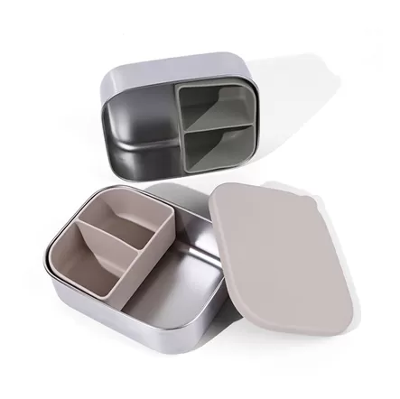 BX0097 Stainless Steel Bento Box With Silicone Lid