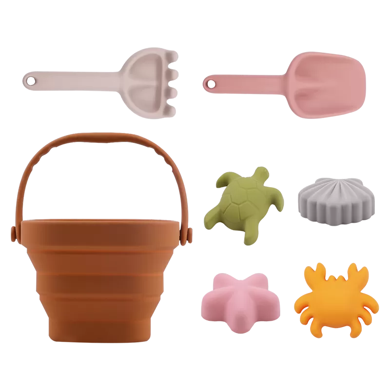 BX0099 Silicone Beach Bucket And Sand Molds Toys