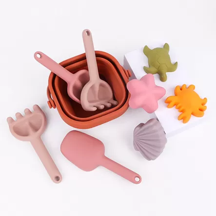 BX0099 Silicone Beach Bucket And Sand Molds Toys