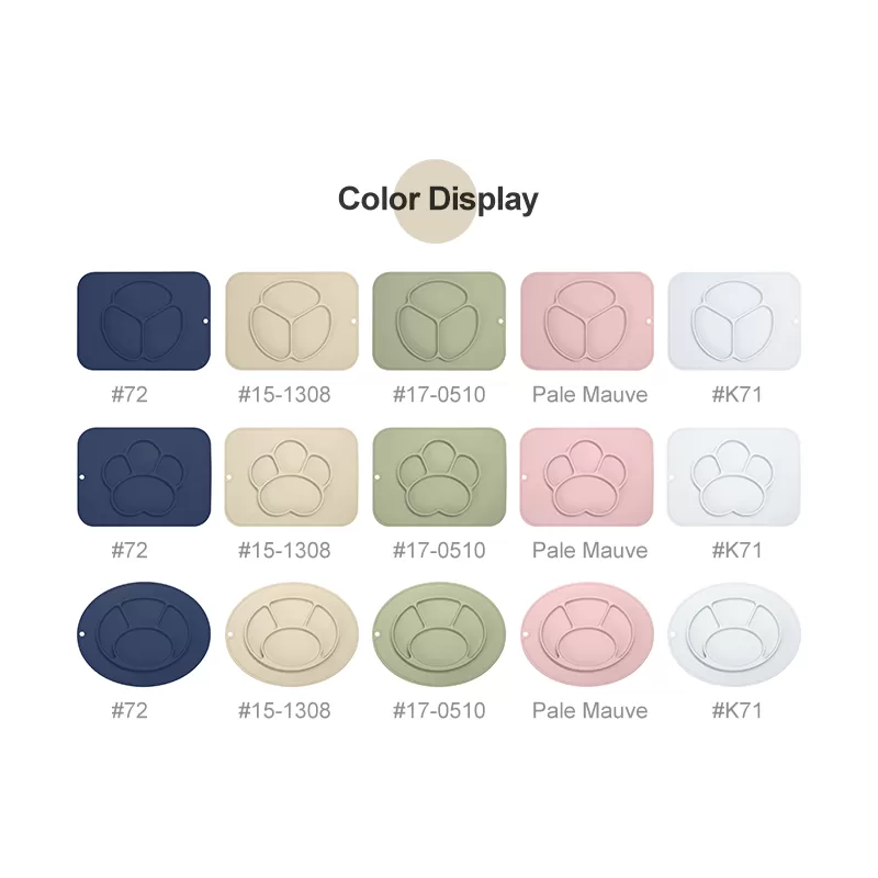 bx0104 baby divided placemat plate silicone