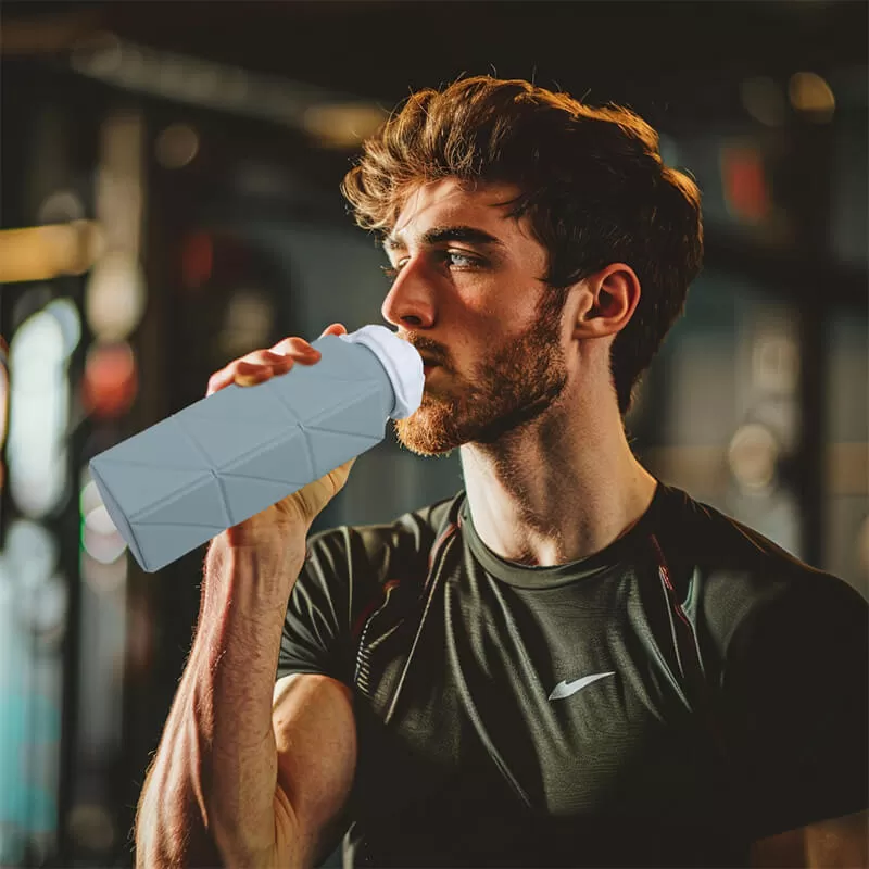 bx0115 collapsible silicone water bottle