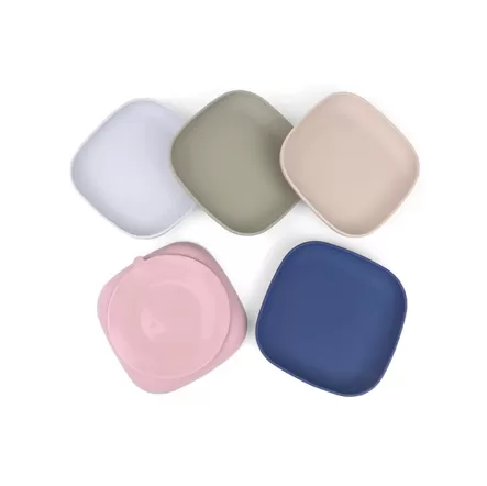 BX0124 Silicone Square Shape Plate With Suction