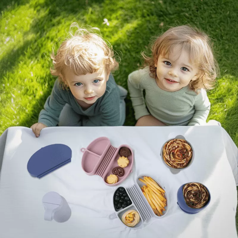 bx0139 silicone baby travel plates