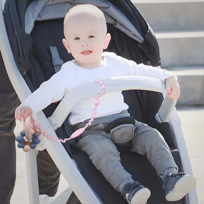 bx0142 silicone baby teether pacifier chain