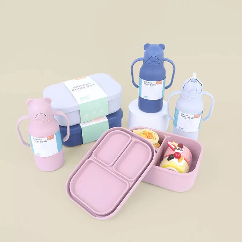 bx0152 silicon bottle with lunch box