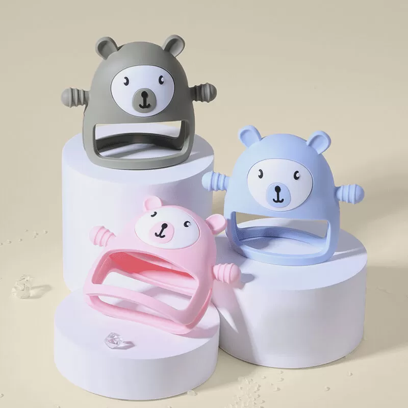 bx517 wholesale soft silicone baby teether toy cartoon