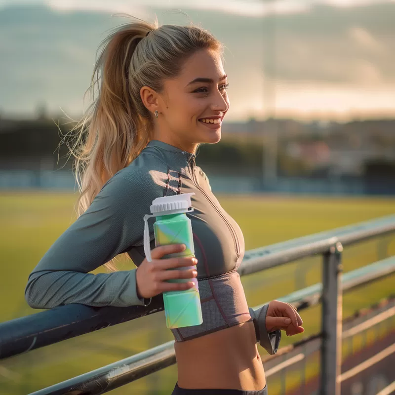 collapsible outdoor sports water bottle
