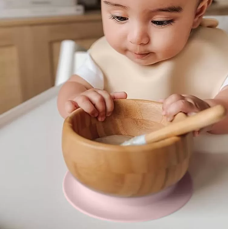 Detail Information of BX0085 Bamboo Bowl With Silicone Suction