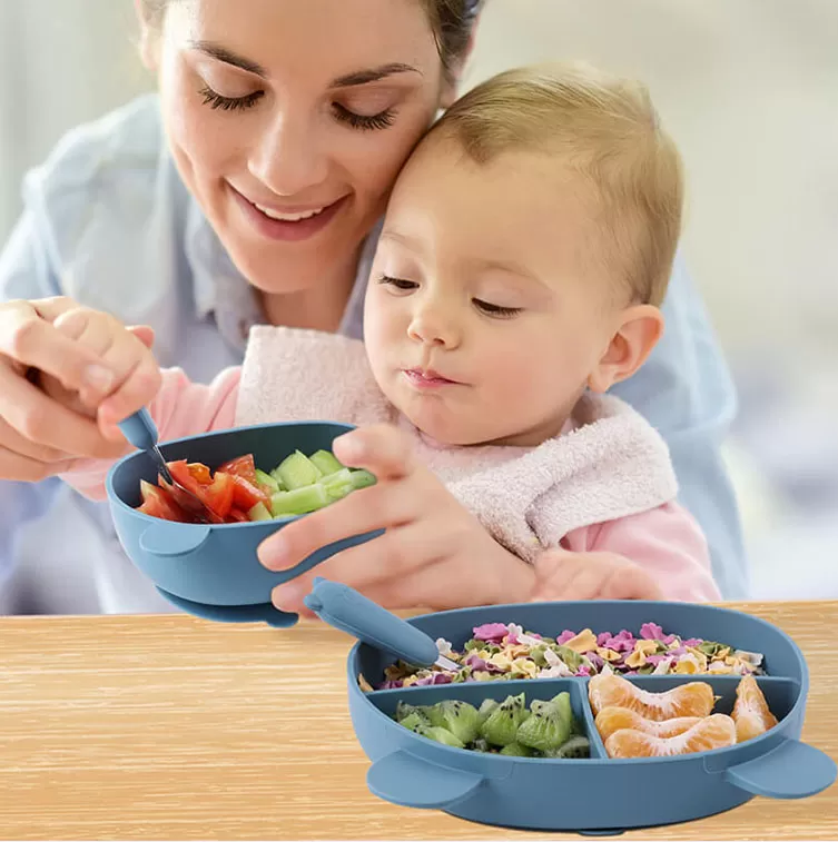 Detail Information of ﻿﻿BX0048 Silicone Bear Shape Plate With Lid