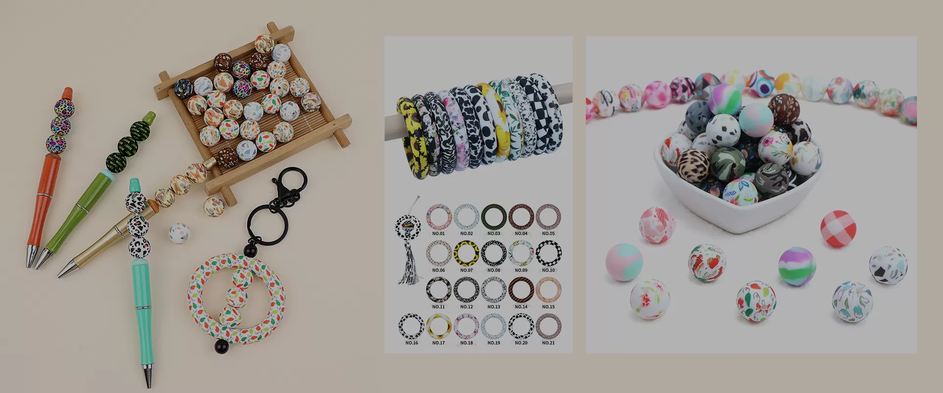 Printed Sillicone Beads Manufacturers