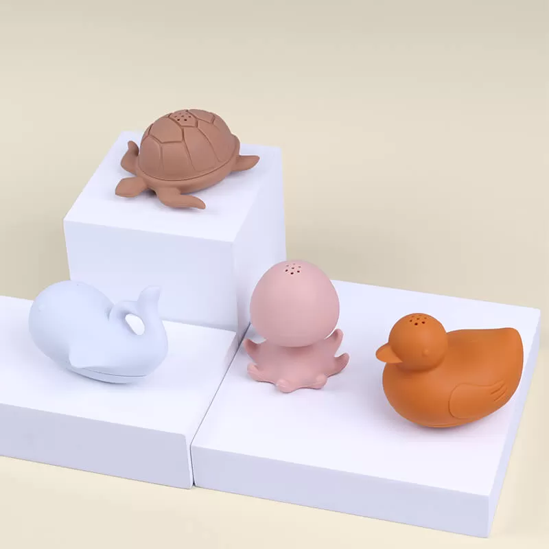silicone bath toy rubber baby toy