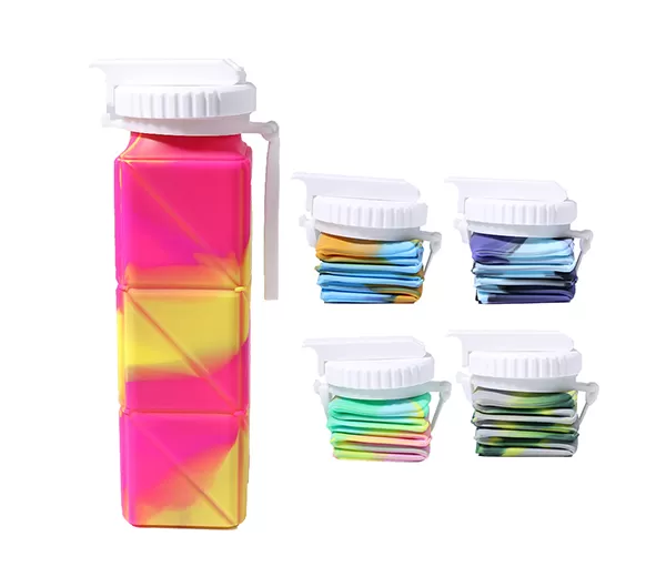 BX0093 Silicone Foldable Bottle With Mixed Color