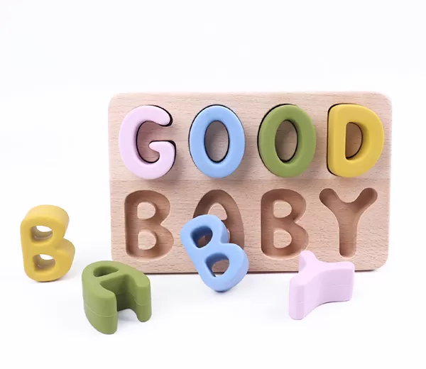 BX0121 Silicone GB Fitting Toy With Wooden Plate