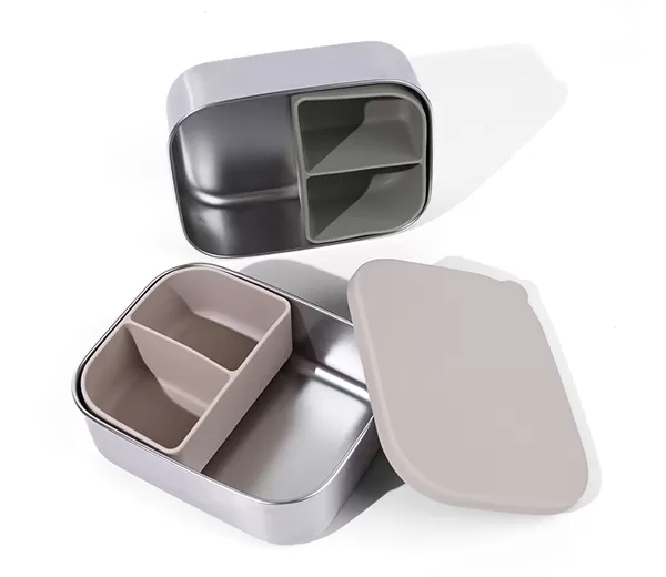 BX0097 Stainless Steel Bento Box With Silicone Lid