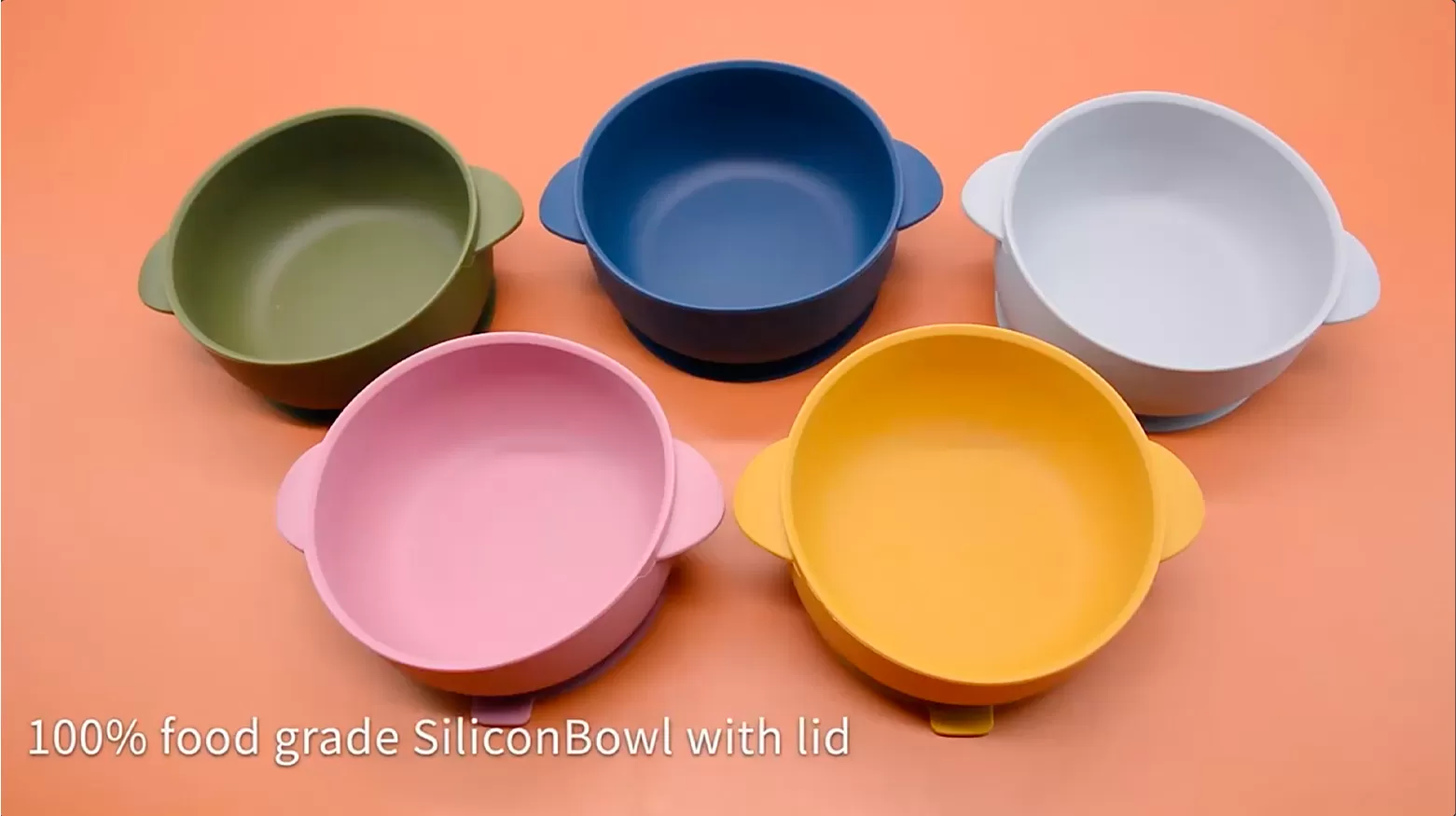 Video of BX0007 Silicone Bowl With Lid