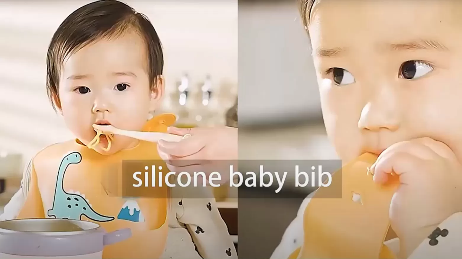 Video of ﻿﻿BX0005-A  Silicone Baby Bibs