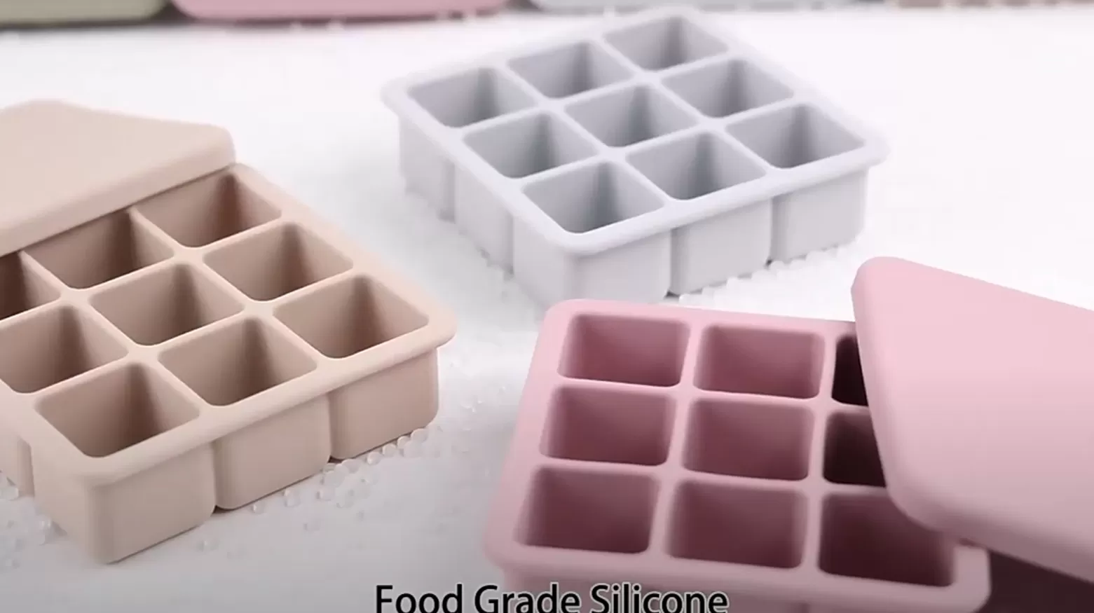 Video of ﻿BX0076 Silicone Square Ice Cube Tray