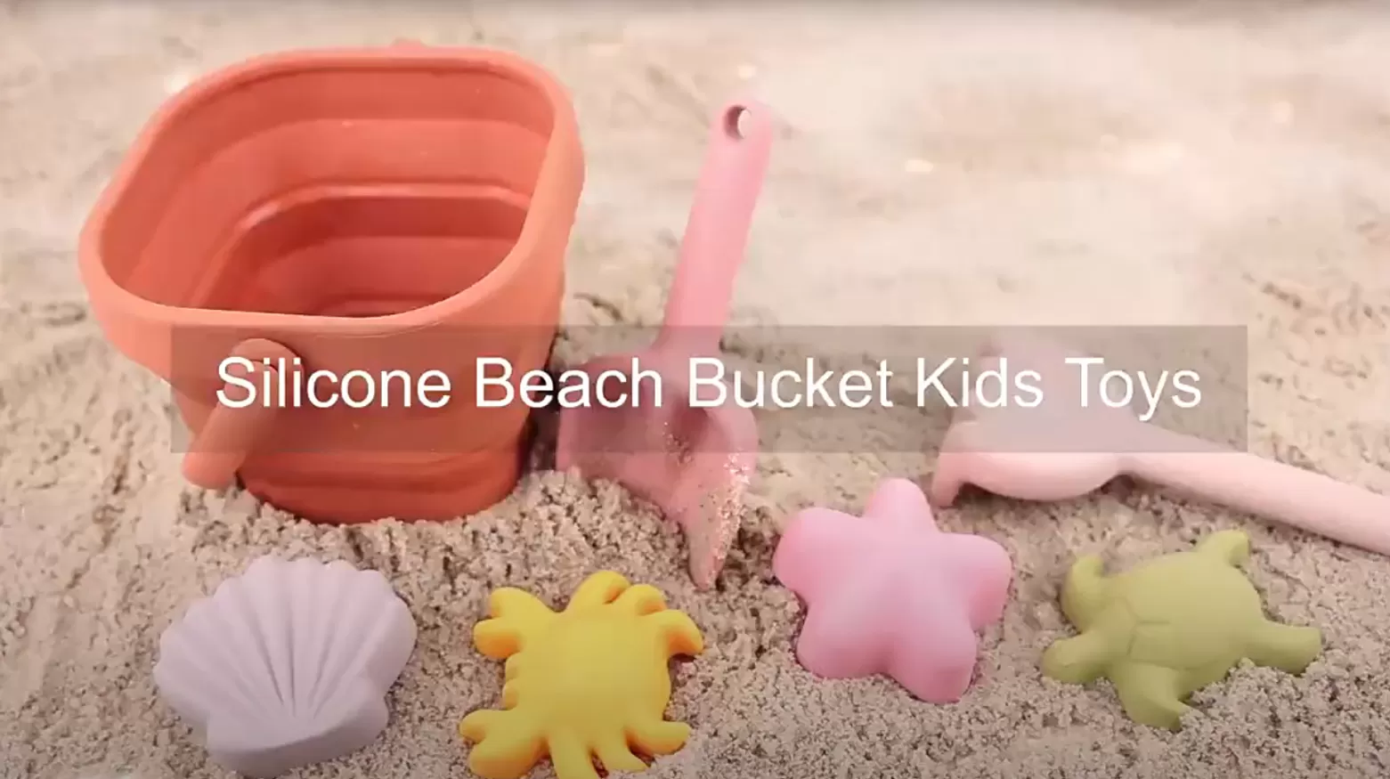Video of ﻿BX0099 Silicone Beach Bucket And Sand Molds Toys