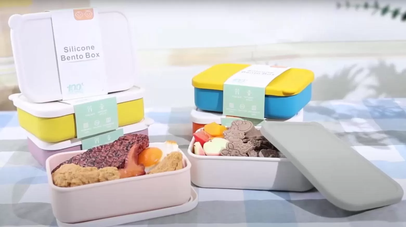 Video of ﻿﻿BX0134 800ml Silicone Bento Box without Compartment