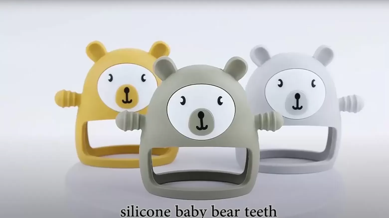 Video of ﻿﻿BX517 Silicone Bear Shape Baby Wrist Teether