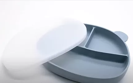 BX0048 Silicone Bear Shape Plate With Lid