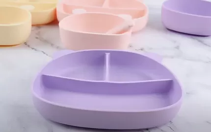 BX0084 Bamboo Plates with Silicone Suction