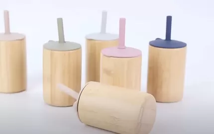 BX0090 Silicone Bamboo Straw Cup