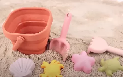 BX0099 Silicone Beach Bucket And Sand Molds Toys
