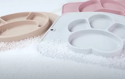 BX0104 Silicone Suction Plate with Built-in Placemat